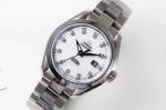 Perfect Replica Omega Seamaster Stainless Steel Bezel White Dial 34mm Women's Watch